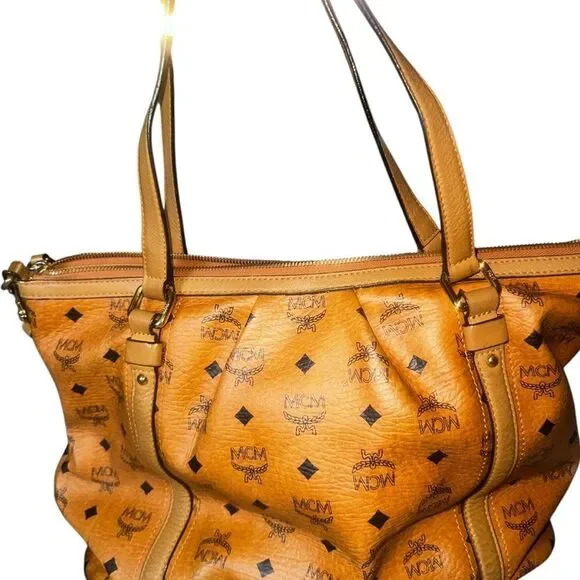 MCM Cognac Visetos Tote